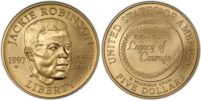 File:1997 Jackie Robinson Uncirculated Five Dollars.jpg