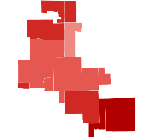 2014 Congressional election in Illinois' 16th district by county.svg