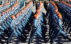 EMERCOM soldiers from Civil Defense Troops on Victory Day Parade 2018