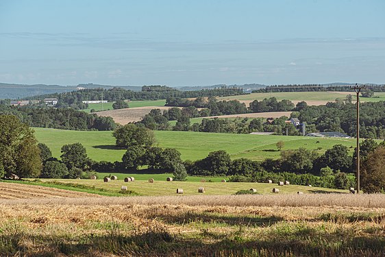 View over landscape in Oberlinxweiler, part of Sankt Wendel