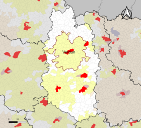 Lokalizacja obszaru atrakcji Verdun w departamencie Meuse.