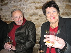 Marie-Thérèse Grappe et le poète et parolier Guy Thomas.