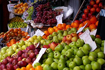 A fruit stand in Mauritius