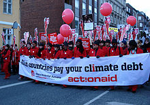 Copenhagen Climate Summit in 2009 - Action Aid demonstration ActionAid1.jpg