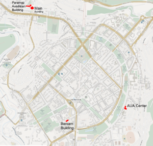 300px american university of armenia map