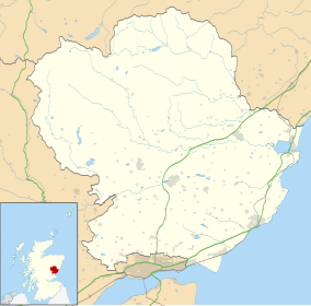 Map showing the location of Corrie Fee National Nature Reserve