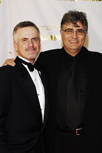 Rob Paulsen and Maurice LaMarche together at the 34th Annie Awards red carpet.