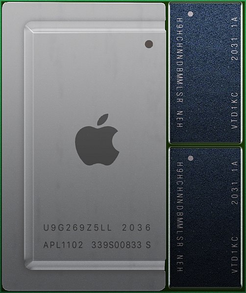 An illustration of Apple's M1 processor