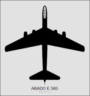 Arado E.560 (11) üstten görünüm siluet.png
