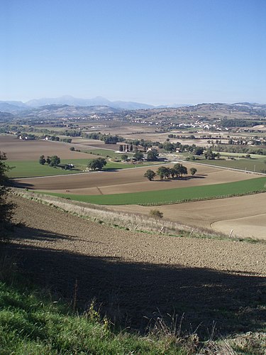 Archaeological area of Suasa. View from "Croce del Termine" Area archeologica di Suasa - Vista dalla Croce del Termine 1.JPG