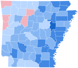 Arkansas Presidential Election Results 1992.svg