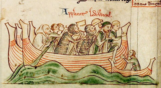 Arrival of Louis of France in England (from the Chronica Majora, Matthew Paris, c. 1236–1259)