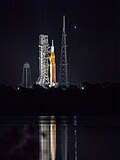 Thumbnail for File:Artemis I on LC-39 - Returns from the Moon to Earth today! (52556547791).jpg