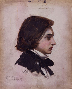 Автопортрет на Артър Хюс от 1851