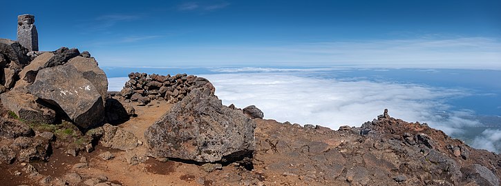 At the top of Mountain Pico (Portugal's highest peak), Pico Island, Azores, Portugal