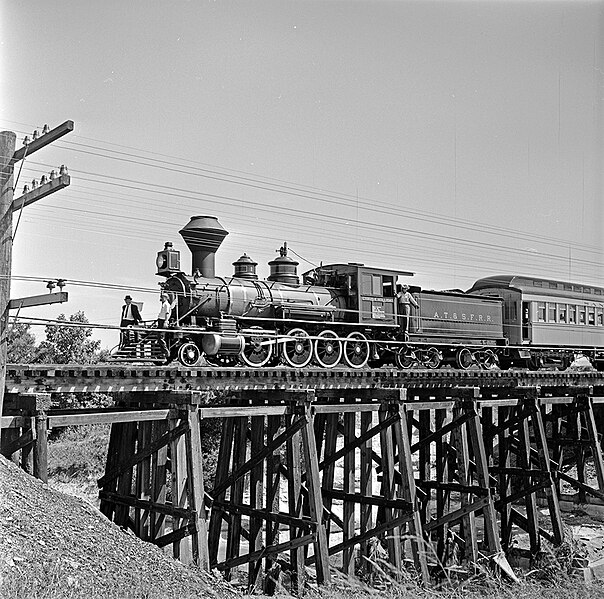 File:Atchison, Topeka, and Santa Fe, 'Cyrus K. Holliday' Locomotive No. 1 with Tender (15466418177).jpg