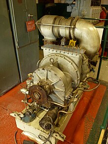 Austin Gas Turbine at Internal Fire museum. Austin 250hp gas turbine, shaft view.jpg