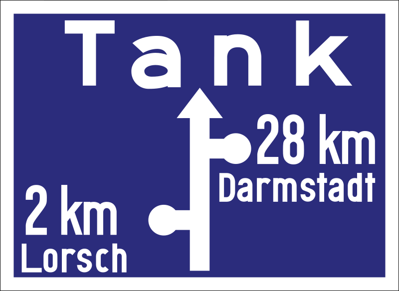 File:Autobahnausfahrt-Vorwegweiser mit Tankhinweis - 1938.svg