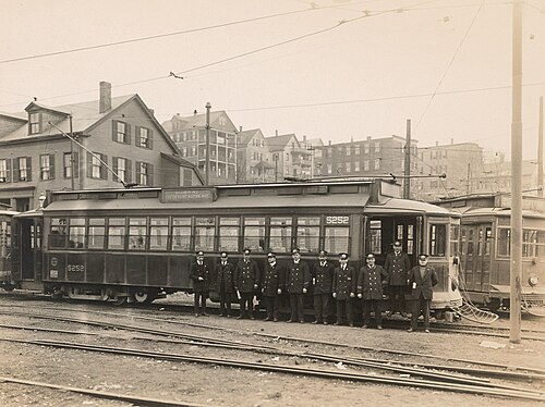 BERy employees at Jamaica Plain carhouse