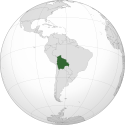  ဢွင်ႈတီႈ မိူင်းပူဝ်ႇလီးဝီးယႃး   (dark green) South America ၼႂ်း  (grey)