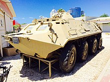 BTR-60PB captured by Israel during the Yom Kippur War. This example now resides at the IDF History Museum, Tel Aviv.