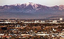 View of Mount Baldy and the San Gabriel Mountains looming over the Los Angeles Basin Baldy view.jpg