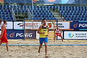 Deutsch: Beachhandball Europameisterschaften 2019 (Beach handball Euro); Tag 3: 4. Juli 2019 – Männer, Hauptrunde Gruppe II, Polen-Ukraine 2:0 (24:13, 23:22) English: Beach handball Euro; Day 3: 4 July 2019 – Men Main Round Group II – Poland-Ukraine 2:0 (24:13, 23:22)