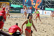 Deutsch: Beachhandball Europameisterschaften 2019 (Beach handball Euro); Tag 2: 3. Juli 2019 – Frauen, Vorrunde Gruppe A, Kroatien-Rumänien 2:0 (16:11, 11:8) English: Beach handball Euro; Day 2: 3 July 2019 – Women Preliminary Round Group A – Croatia-Romania 2:0 (16:11, 11:8)