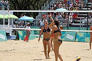 Deutsch: Beachvolleyball bei den Olympischen Jugendspielen 2018; Tag 11, 17. Oktober 2018; Mädchen, Finale – Italien (Claudia Scampoli & Nicol Bertozzi)- Russland (Maria Woronina & Maria Botscharow) 0:2 (19–21/19–21) English: Beach volleyball at the 2018 Summer Youth Olympics at 17 October 2018 – Girls Final – Italy (Claudia Scampoli & Nicol Bertozzi) - Russia (Maria Voronina & Maria Bocharova) 0:2 (19–21/19–21)