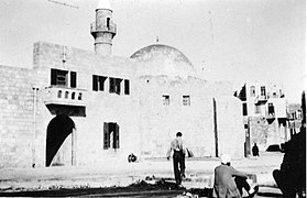 1948 Yoav Operasyonu sırasında fotoğraflandı Be'erşeva'da bir cami