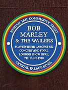 Bob Marley & The Wailers played their largest UK concert and final London show here, 7th June 1980 Crystal Palace Bowl.jpg