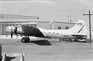 B-17G N809Z which had been used in the project (Marana Airpark 1975)