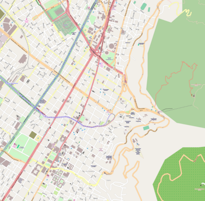 Mapa de localización de Bogotá Centro