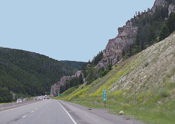 I-90 through Bozeman Pass