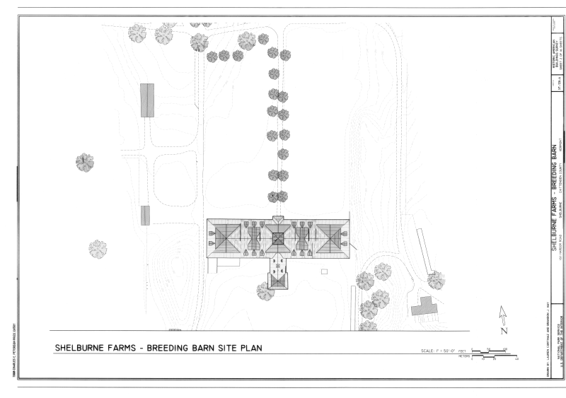 File:Breeding Barn Site Plan - Shelburne Farms, Breeding Barn, 1611 Harbor Road, Shelburne, Chittenden County, VT HABS VT-128-A (sheet 2 of 16).png