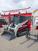 A Takeuchi-made tracked loader at the Building Fair in Brno, Czech Republic