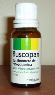 Medicamento Buscopan (Escopolamina).