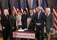 Bush signs Rosa Parks statue bill.jpg