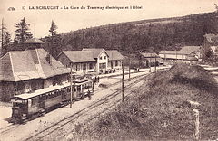 LA SCHLUCHT - La Gare du Tramway électrique et l’hôtel