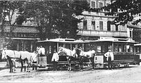 Pferdebahnwagen 2 und 3 der Cöpenicker Pferde-Eisenbahn, 1903