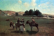 La Promenade à âne à La Roche-Guyon (1865).