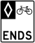 Canada End of Reserved Bicycle Lane Sign.svg