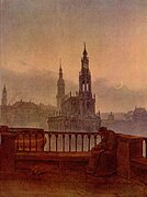 Carl Gustav Carus: Blick auf Dresden von der Brühlschen Terrasse (1830/31)