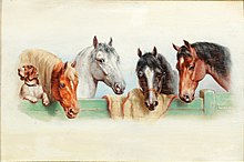 Un chien et quatre chevaux (sans date)