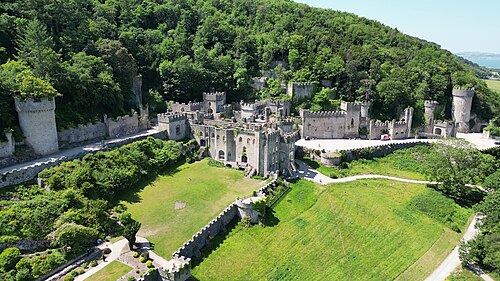 Castell Gwrych, Abergele, Cyngor Bwrdeisdref Conwy - Aerial photographs of Gwrych Castle, Abergele, Wales 40.jpg