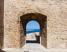 Castle wall gate