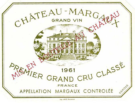 Château Margaux (appellation margaux).