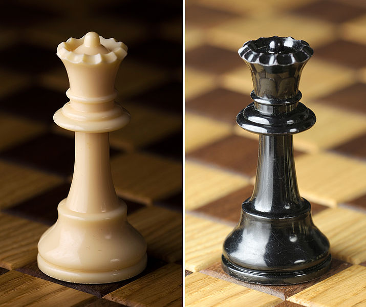 File:Chess piece - White and Black queen.jpg