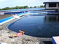 Child leaning down to take a drink of water at the Mata o le Alelo fresh water pool, Matavai village, Savai'i, Samoa 2009.JPG