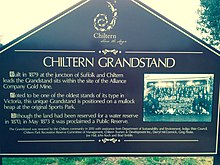 Chiltern Park - Grandstand Plaque information, Chiltern, Victoria, Australia Chiltern Park - Grandstand Plaque information.jpg